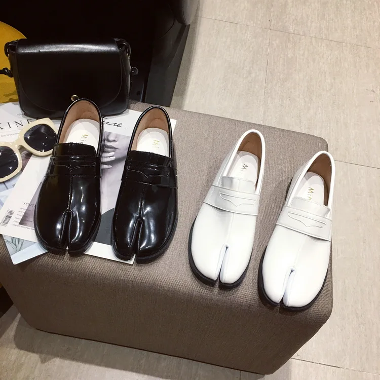 

A Xi Brother a Water Celebrity Style Horseshoe Toe Low Top Small Leather Shoes Lazy Foot Covering Flat Women's Singles College S