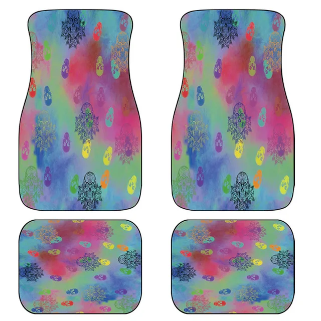 Aimaao Colorful Swirl Custom Ethnic Tribal Tie Dye Rainbow Design Car