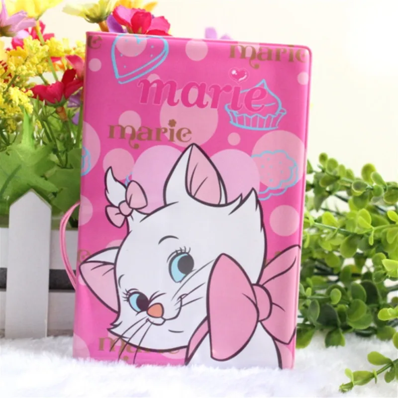 Новые Мультяшные кожаные обложки для паспорта Marie из ПВХ Модный милый чехол с
