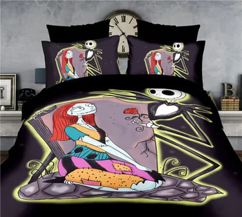 

BEST.WENSD Free shipping 3D Sugar skull Thick bedding Super king comforter set Quilt cover with pillowcase beddings and bed sets