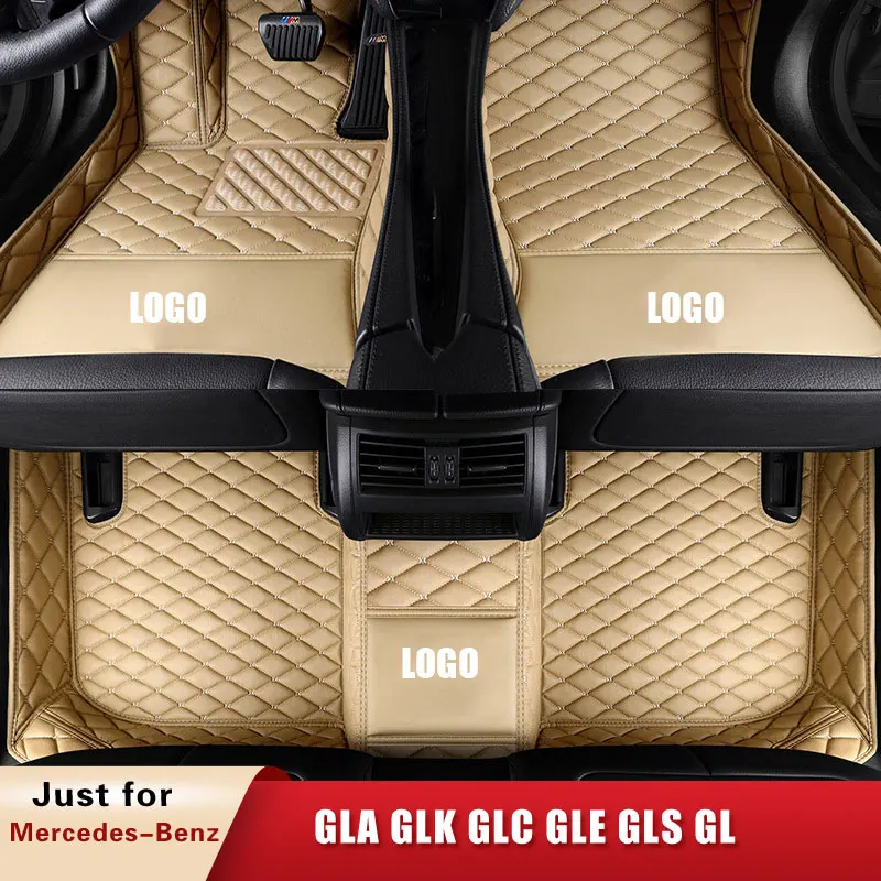 Car Floor Carpets For Mercedes-Benz Gl Gla Glk Glc Gle Gls Class X204 X253 C253 W166 W167 C292 Couple Amg Suv Custom Floor Mats