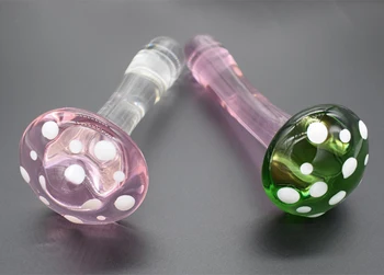 Crystal Mushroom Penis Glass Men's Women's G-Spot Anal butt plug  Beads Masturbation erotic Expander adults Sex toys Products 4