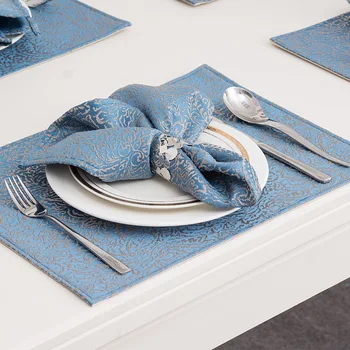 

Table Napkins Polyester Serviette Table Design Home And Restaurant Table Mat Washable Breakfast Placemats Size 46*46CM Fashion