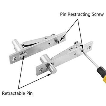 

New Stainless Steel Pivot Door Hinge Heavy Duty Pivot Hinge for Wood Doors 360 Degree Shaft Stainless Steel Murphy Door Pivot Hi