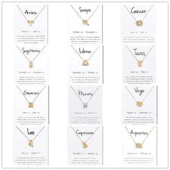 

12 Constellations Necklace Pendant Aries Taurus Gemini Cancer Leo Virgo Libra Scorpio Sagittarius Capricorn Aquarius Pisces