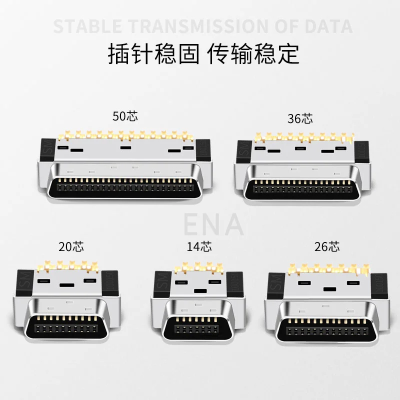 SCSI Connector MDR 14 20 26 36 50Pin Male Female Plug Compatible 3M CN Cable Wire Solder Type Shell Servo Motor Drive
