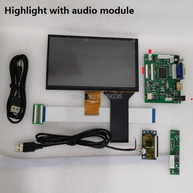 monitor disp7 inch touch display module suite 1024X600 supports Linux/android /win7810 plug and pla