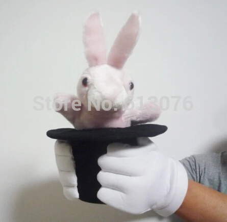Russia Rabbit In the Hat Puppet Magic Tricks Stage Close Up Magia Mentalism Illusion Gimmick Props for Professional Magicians