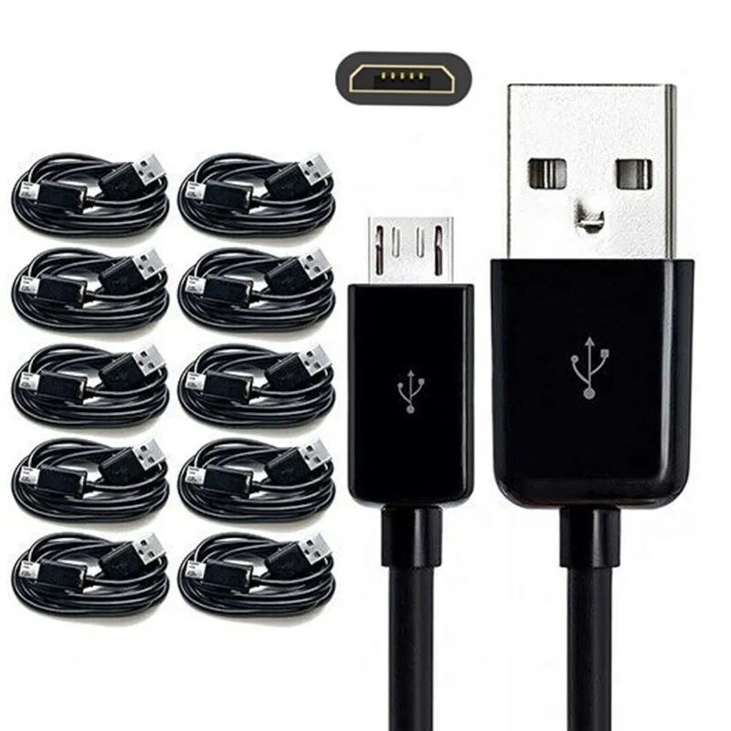 

10pieces/lot Micro USB Charger Fast Charging Cable Cord For Samsung A10E M10 J2 J4 Core J6 Plus S6 S7 Edge J7 Neo Android Phone