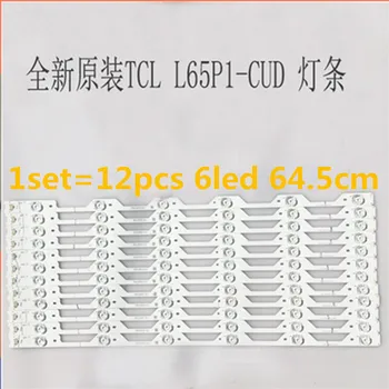 

12pieces/set For TCL L65P1-CUD LED Backlight strip 6lamps YHF-4C-LB6506-YH01J TOT-65P1-C-12X6-3030C screen LVU650ND1L