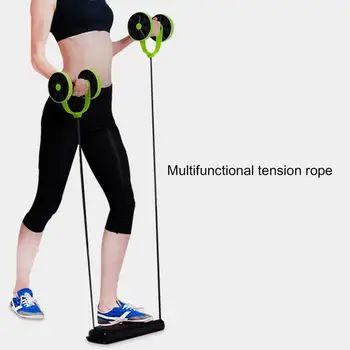 

Double Roller Muscle Trainer Abdominal Wheel Energy Resistance Bands Gym Arm Waist Leg Training Fitness Double Wheel Tensioner