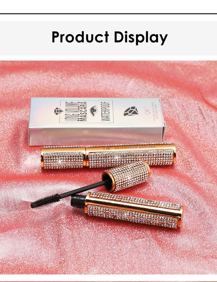 QIC Diamond Mascara Star Waterproof Rimel 4D Mascara For Eyelash Extension Black Thick Lengthening Eye Lashes Cosmetics