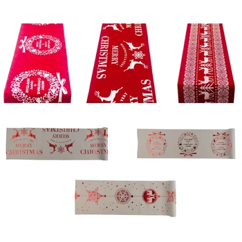 

Christmas Printed Tablecloth Red Christmas Elk Christmas Tablecloth Decoration