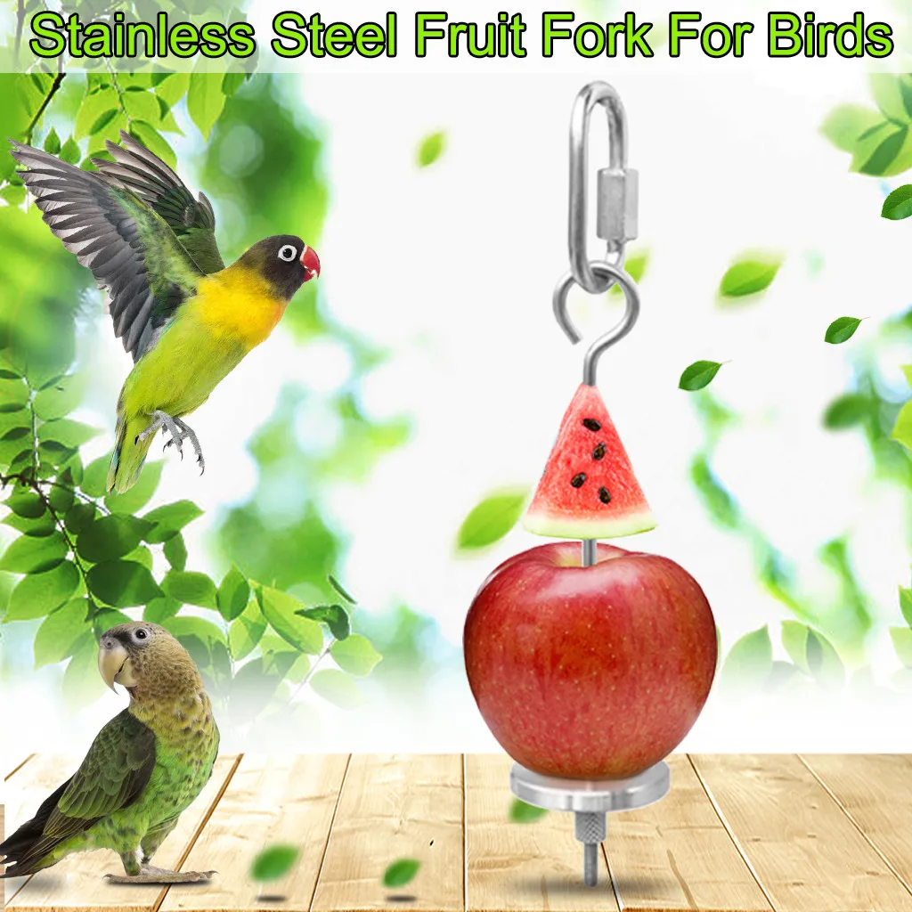 Bird Feeding Cups with Clamp Parrot Cage Hanging Food Water Bowl Stainless Steel Coop Cup Feeding Dish Feeder 2020 new  #j2