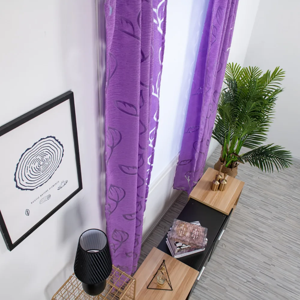 Trees Sheer Curtain Tulle Window Treatment Voile Drape Valance Fabric curtains for bedroom rideaux pour le salon  #4O09 (113)