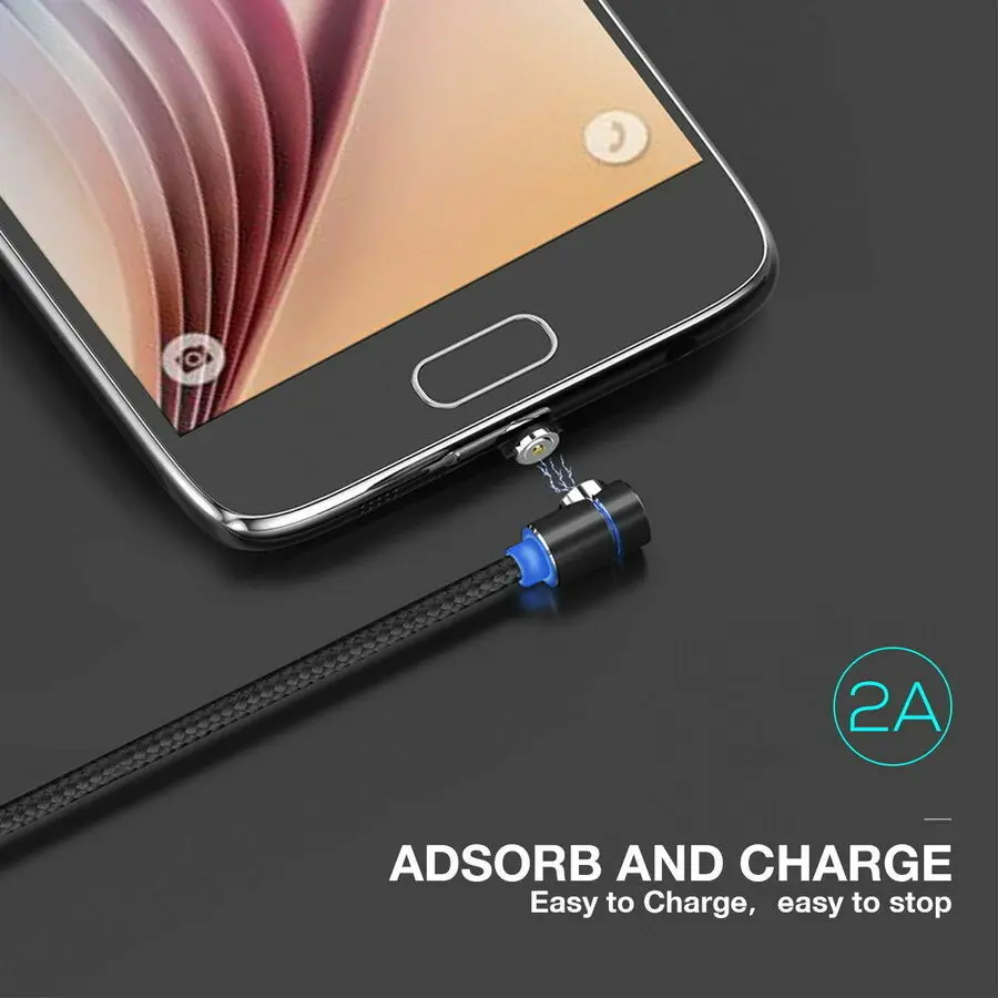 Магнитный кабель Micro usb type C для iPhone Lighting Cable 1M 3A провод для быстрого заряда type-C Магнитный зарядный кабель для телефона