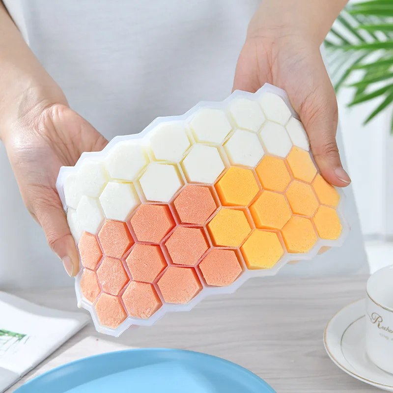 Silicone Honeycomb Shape Mould Jelly Pudding Chocolate Cube Cake Ice Tray Mold 