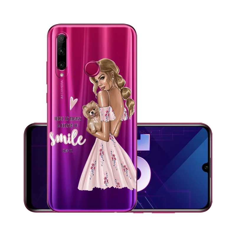 Прозрачный чехол для huawei Honor 8X MAX 9X Pro 8S 10i 10 Lite, Модный чехол для супермамы, маленькой девочки, чехол Etui для Honor 9x pro - Цвет: W138