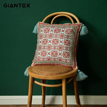 

GIANTEX Living Room Cushion Cover Nordic Decorative Pillowcases Tassel Throw Pillow Cover cojines decorativos para sofa