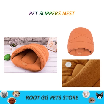 

Warm And Super Soft Doghouse Winter Cotton Pet Slippers Design Pet nest Cat Warm Sleeping Bag Cushion Dog Portable Pet Supplies