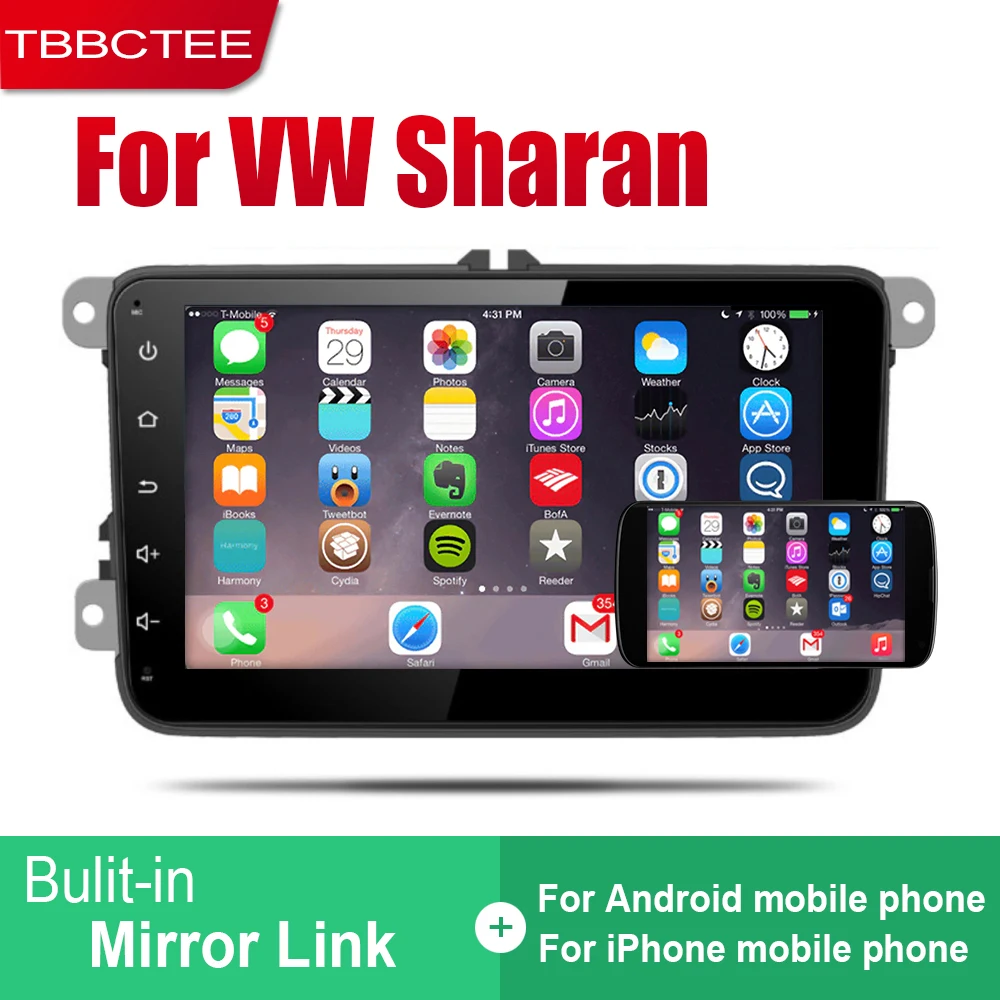 TBBCTEE Android автомобильный gps Navi для Volkswagen VW Sharan 2010~ плеер навигация WiFi Bluetooth Mulitmedia система аудио стерео