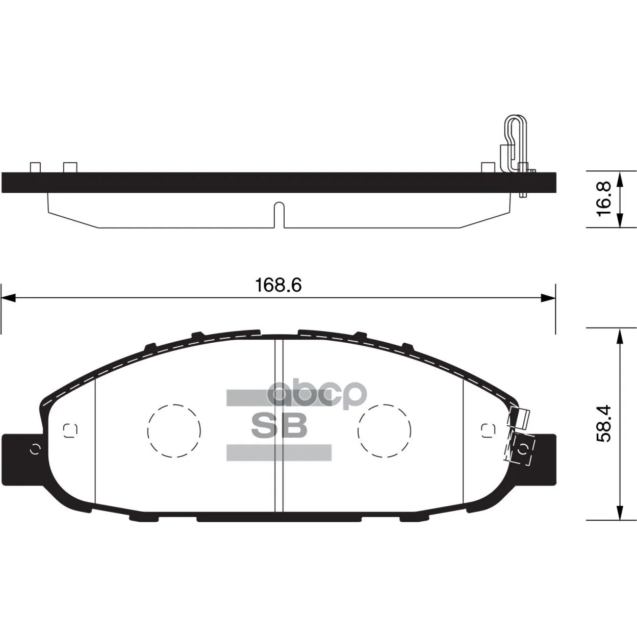 Колодки Тормозные Nissan Caravan/Urvan Передние Sangsin Brake Sp1447 Sangsin brake арт. SP1447