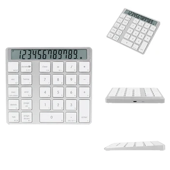 

2 In 1 Digital Keyboard Wireless Bluetooth For Laptop Ultra Thin Calculator Magic Numeric Keypad Computer LCD Display Portable