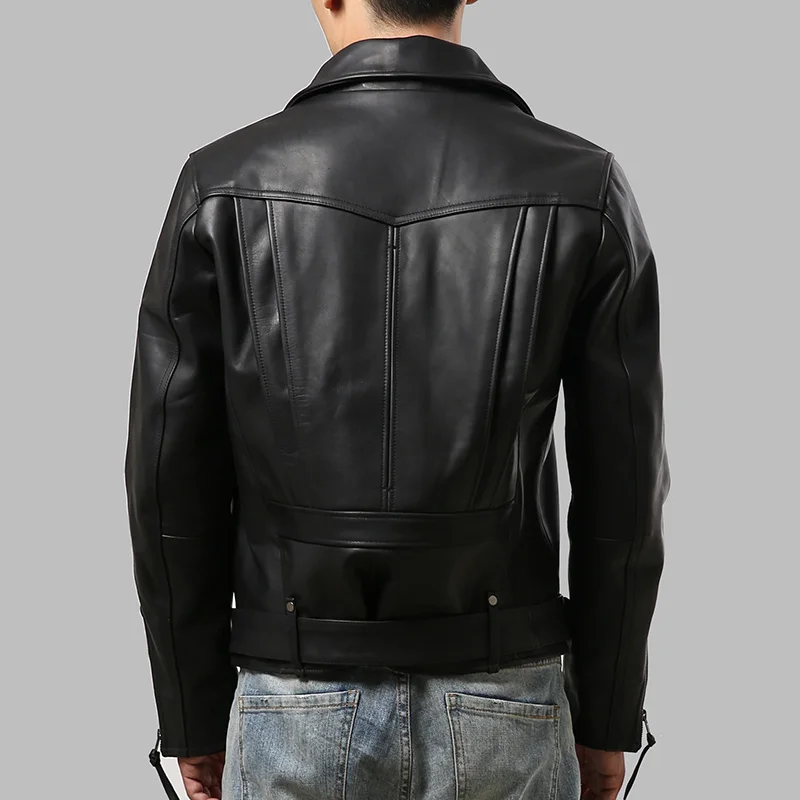 60% OFF HA-98919 Read Description! Asian size Army genuine leather outerwear cow leather jacket cowhide leather rider jacket