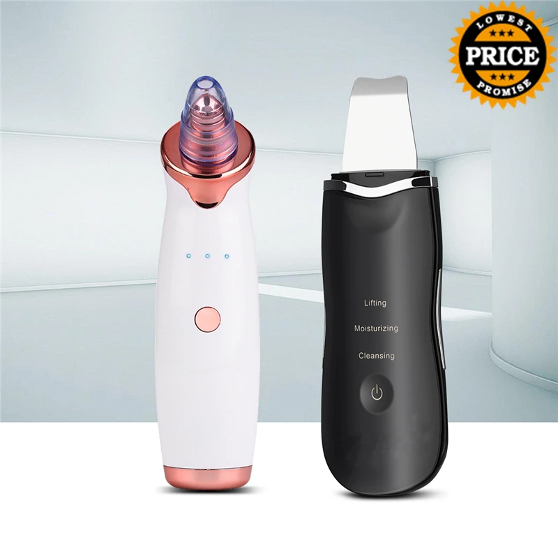 Professional Ultrasonic Facial Skin Scrubber + Vacuum Blackhead Remover Tool Pore Cleaner Facial Diamond Dermabrasion Machine 47