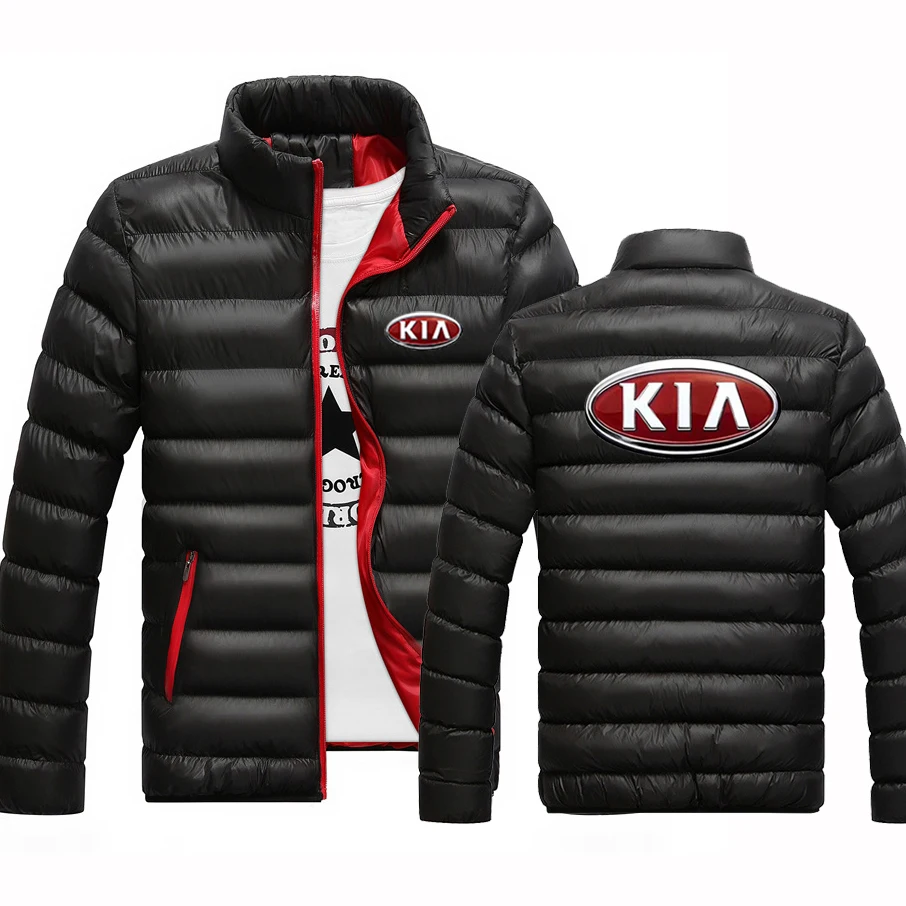 KIA MOTORS Spring Autumn New Solid Color Streetwear Jackets Zipper Male