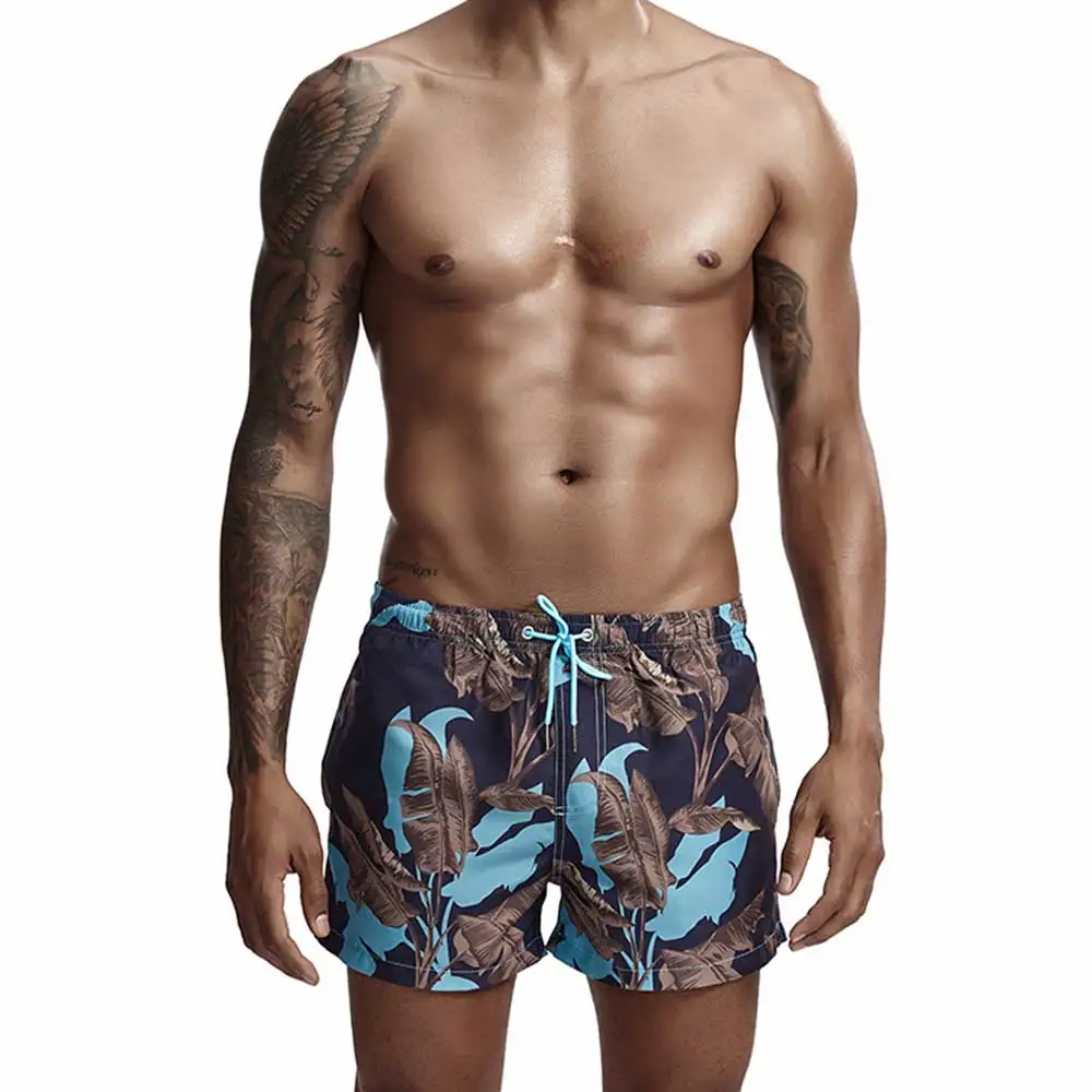 Мужские пляжные шорты с цветочным принтом Летние плавки для серфинга Gailang