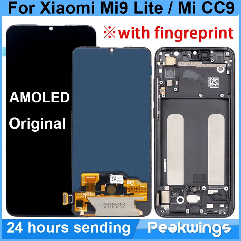 AMOLED 6.39&quot Display For Xiaomi Mi9 Lite LCD Touch Screen Assembly Original Mi 9 MI CC9 | Мобильные телефоны и