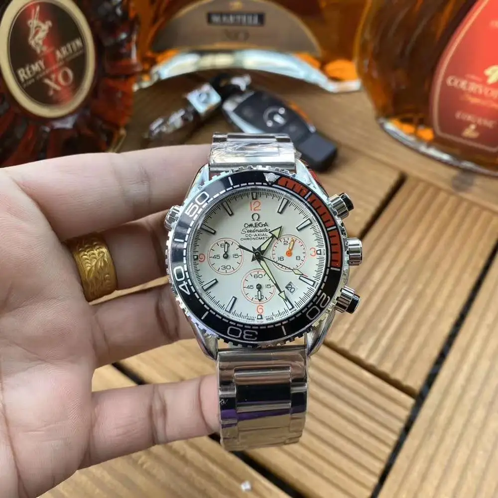 

Omega- Men's quartz watch Top brand luxury stainless steel contracted men's fashion timing men's sports watch98
