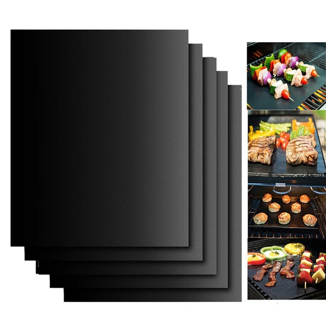 2Dcs Extra Nagy Grill Szőnyeg Bbq Szőnyegek Nem Tapadós Sütő Pad Sütőlap Főzés Barbecue Kemencék Szerszámok 60*40 Cm