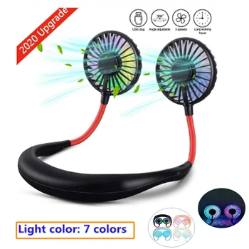 

3 Speed USB Portable Fan Neck Fan Neckband With Rechargeable Battery Small Desk Fans handheld Air Cooler Conditioner for Room