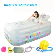 Большая утолщенная надувная ванна для дома и взрослых артефакт Складная Ванна бочка для душа детская отдельная ванная 120*52*48 см