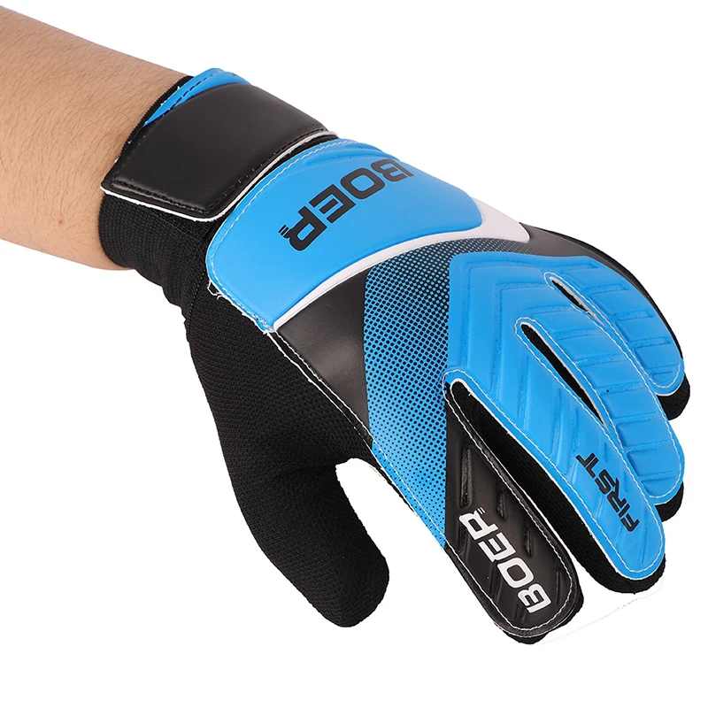 Новый полный палец вратарские перчатки для мальчиков и девочек резиновые противоскользящие запястья обертывание Футбол Одежда