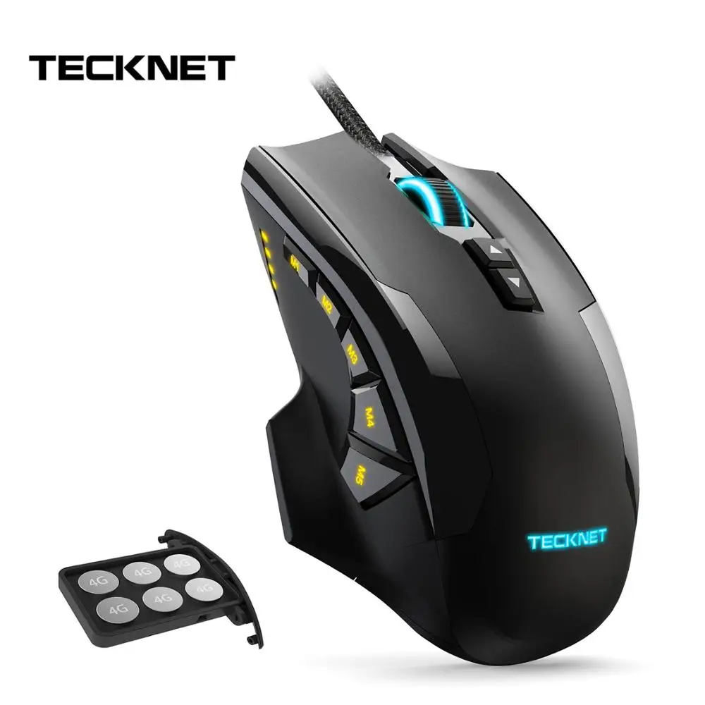 16400DPI Gaming Mouse M009 Laser Mouse 10 Programmable Macro RGB Backlight 3 LED Light