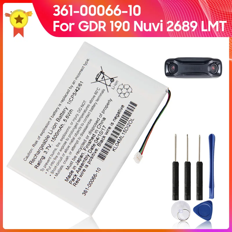 

Authentic Replacement Battery 361-00066-10 For Garmin GDR 190 Nuvi 2689 LMT +tools 3800mAh 100% Original Hot Sale New Arrival