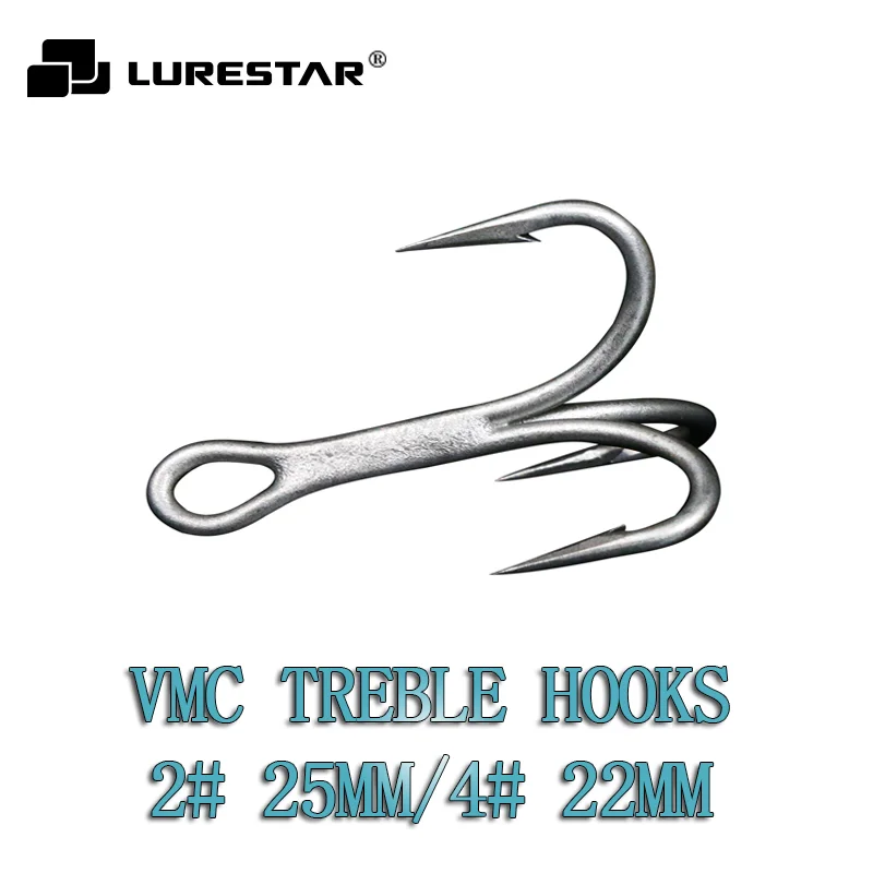 2# 4# Vmc Treble Hooks 25mm 22mm Fishing-Hooks Strong Hard France