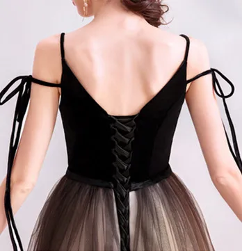 Skyyue вечерние платья контрастного цвета с v-образным вырезом без рукавов robe De Soiree длина до пола ТРАПЕЦИЕВИДНОЕ ПЛАТЬЕ с бретельками E147