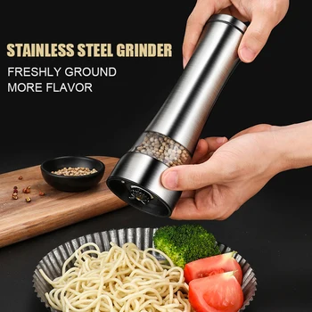 

Electric Pepper Grinder Salt And Pepper Mills Spice Grinder molinillo pimienta Pepper Mill Kitchen Accessories