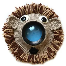 

2022 Handmade Photography Props Lens Accessory Pet Shutter Hugger Posing Child Camera Buddies Knitted Teaser Toy Cute Animal Kid
