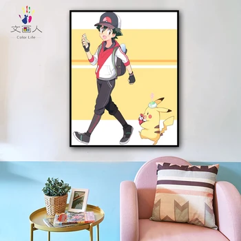 

paint by number art painting by numbers Comic Elf Pokemon Series Hand-painted Color Oil Painting