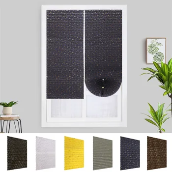 

Self-Adhesive Pleated Blinds Blackout Window Curtains for Kitchen Bathroom Balcony Shades YU-Home