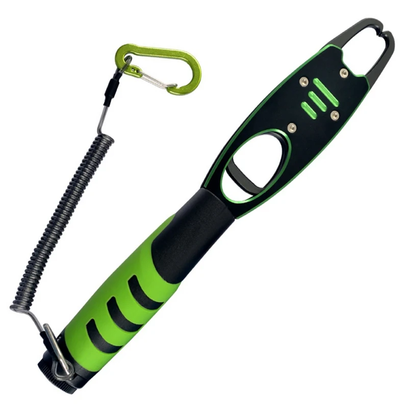 

Fishing Grip With Scale Multi-Function Aluminum Alloy Fish Lip Controller And Lanyard Fishing Gear