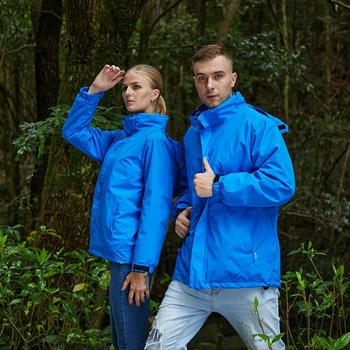 

Winter solid color three in one windproof warm ski jacket