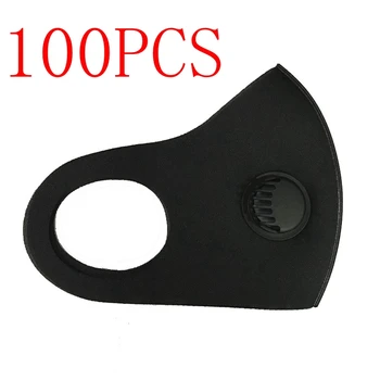

100PCS Individually packaged PM2.5 Breathing Valve Face Masks Anti Dust Face Mask Mouth Cover Breathable Respirator Washable