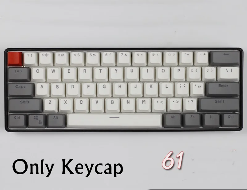 Двухцветный обтекатель передачи 60% клавишные колпачки из ПБТ набор механическая клавиатура колпачка для GH60 RK61/ALT61/Annie/poker keycap - Цвет: Olive