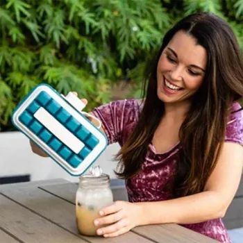 

Burst Ice Cube Multifunction Insulation Ice Tray Ice Storage Box Food Grade 32 Grids Ice Cubes Mold Ice Maker